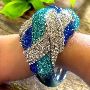 Vintage Swarvoski Tri-Color Bracelet